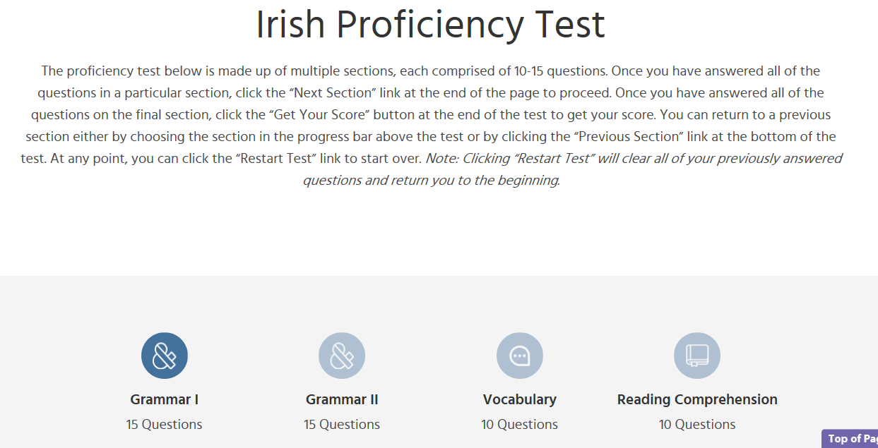 irish proftest